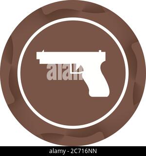 Icona del glifo vettoriale dell'arma unica Illustrazione Vettoriale