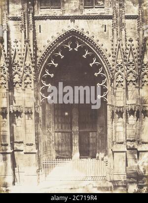 Portail des Marmousets, Saint-Ouen de Rouen, 1852-54. Foto Stock