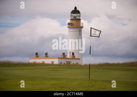 Turnberry, Scozia, Regno Unito. 13 luglio 2020. Nella foto: Sono stati fatti nuovi inviti a indagare sui rapporti commerciali di Trump dopo che il resort Trump Turnberry sta cercando di espandere il resort e di costruire un nuovo sviluppo sulla terra circostante a ovest del complesso alberghiero. Credit: Colin Fisher/Alamy Live News Foto Stock