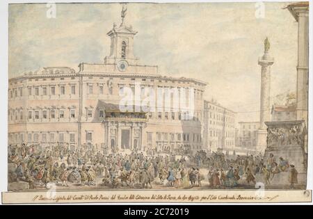 La Lotteria in Piazza di Montecitorio, 1743-1744. Foto Stock