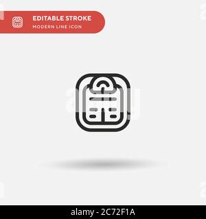 Icona peso vettore semplice. Modello di disegno simbolo illustrazione per elemento UI mobile Web. Pittogramma moderno a colori perfetto su tratto modificabile. Icone di peso per il vostro progetto di affari Illustrazione Vettoriale