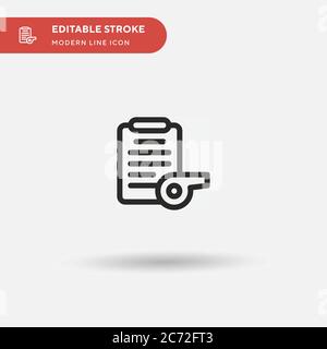 Icona vettore semplice Appunti. Modello di disegno simbolo illustrazione per elemento UI mobile Web. Pittogramma moderno a colori perfetto su tratto modificabile. Icone degli Appunti per il progetto aziendale Illustrazione Vettoriale