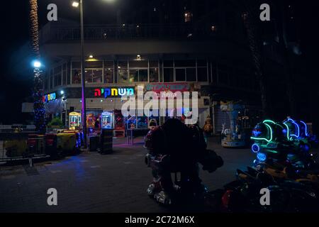 Macchine da gioco, città di Tiberias Israele. Foto Stock