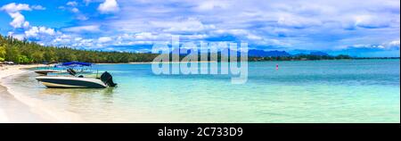 I migliori beches dell'isola di Mauritius - Mont Choisy nella parte nord Foto Stock