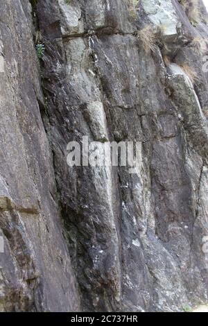 granito parete arrampicata closeup foto. Foto Stock