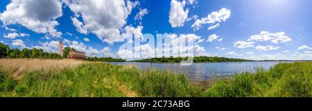 Heillandskirche am Port von Sacrow, Potsdam, Germania Foto Stock