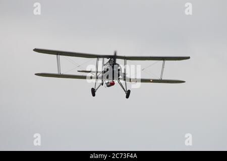 G-BGMC, un Fairey Swordfish i (ex W5856 in Royal Navy Service), gestito dal Royal Navy Historic Flight, in mostra a East Fortune nel 2016. Foto Stock