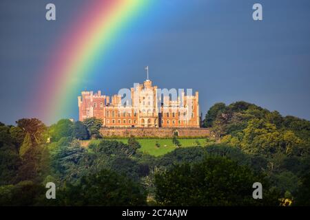 Arcobaleno, Castello di Belvoir Foto Stock