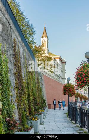 Una scena tipica a Bielsko Biala in Polonia Foto Stock