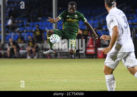 Orlando, Florida, Stati Uniti. 13 luglio 2020. Portland Timbers Midfielder Chara, Diego n. 21 prendere un pass durante il torneo MLS is Back all'ESPN Wild World of Sports di Orlando, Florida USA, lunedì 14 luglio 2020. Photo Credit: Marty Jean-Louis Credit: Marty Jean-Louis/Alamy Live News Foto Stock