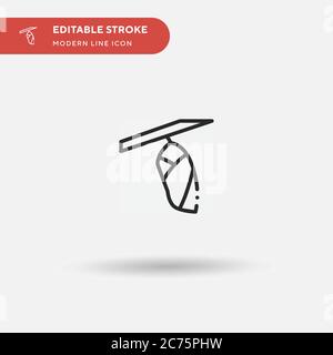 Icona vettoriale semplice crisalide. Modello di disegno simbolo illustrazione per elemento UI mobile Web. Pittogramma moderno a colori perfetto su tratto modificabile. Icone crisaliche per il vostro progetto di business Illustrazione Vettoriale
