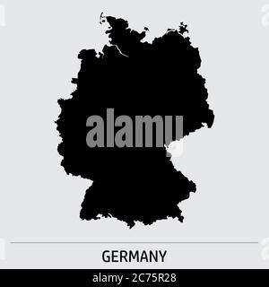 Icona mappa Germania Illustrazione Vettoriale