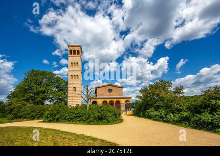 Heillandskirche am Port von Sacrow, Potsdam, Germania Foto Stock