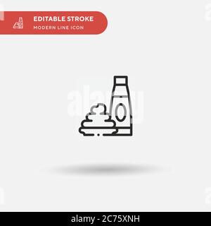 Icona vettore semplice Wasabi. Modello di disegno simbolo illustrazione per elemento UI mobile Web. Pittogramma moderno a colori perfetto su tratto modificabile. Icone Wasabi per il vostro progetto aziendale Illustrazione Vettoriale