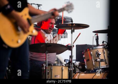 Sherman, TX / Stati Uniti - 3 luglio 2020: L'undicesima edizione di Lights on the Lake è ospitata al Pecan Grove Park il 3 luglio. Foto Stock