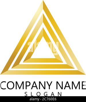 Ilualizzazione vettoriale del modello di logo Pyramid Illustrazione Vettoriale