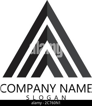 Ilualizzazione vettoriale del modello di logo Pyramid Illustrazione Vettoriale