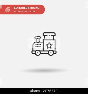 Icona vettore semplice Mini Train. Modello di disegno simbolo illustrazione per elemento UI mobile Web. Pittogramma moderno a colori perfetto su tratto modificabile. Icone Mini Train per il vostro progetto aziendale Illustrazione Vettoriale