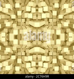 La prospettiva astratta vettoriale cube il pattern senza giunture Illustrazione Vettoriale