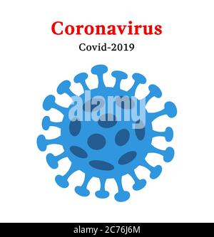 Astratto modello di ceppo virale novel coronavirus 2019-nCoV. Il pericolo del coronavirus e il rischio per la salute pubblica. Concetto medico pandemico con pericolo Foto Stock