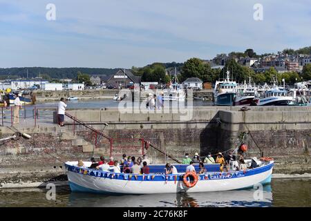 Gita in barca a Honfleur - Normandia - Francia Foto Stock