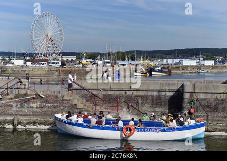 Gita in barca a Honfleur - Normandia - Francia Foto Stock