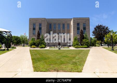 La Corte della contea di Huron a Goderich Ontario Canada il centro della città ha anche la Corte superiore locale di giustizia dell'Ontario Foto Stock