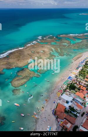 Spiaggia di Porto de Galinhas, Ipojuca, vicino Recife, Pernambuco, Brasile Foto Stock