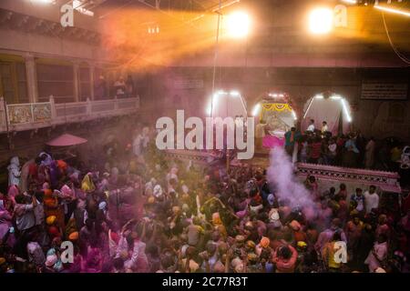 Holi festival dei colori in India Foto Stock