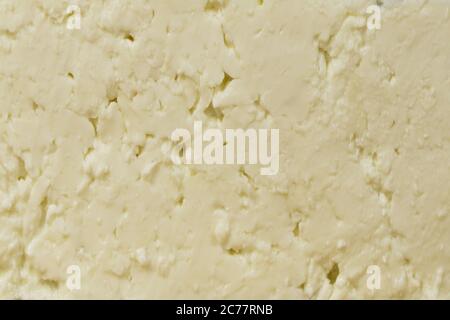Fresco formaggio bianco come sfondo Foto Stock