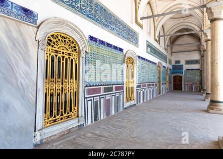 Edificio nel palazzo Topkapi, la città di Istanbul, Turchia Foto Stock