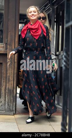 pic mostra: Amber sentito ex moglie di Johnny Depp arriva oggi l'High Court a Londra. 15.7.20 immagine di Gavin Rodgers/ Pixel8000 Foto Stock