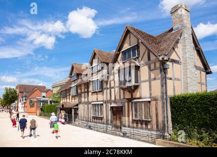 Luogo di nascita di William Shakespeare, Stratford-upon-Avon, il luogo di nascita di William Shakespeare, Stratford upon Avon Warwickshire Inghilterra GB Europa Foto Stock