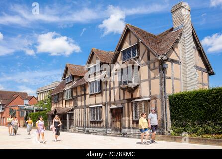 Luogo di nascita di William Shakespeare, Stratford-upon-Avon, il luogo di nascita di William Shakespeare, Stratford upon Avon Warwickshire Inghilterra GB Europa Foto Stock