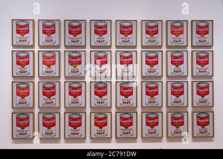 Campbell zuppa di lattine, Andy Warhol, 1962, Foto Stock