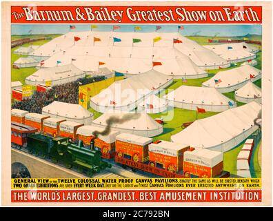 Il manifesto del circo Barnum & Bailey Greatest Show on Earth, circa 1899 Foto Stock