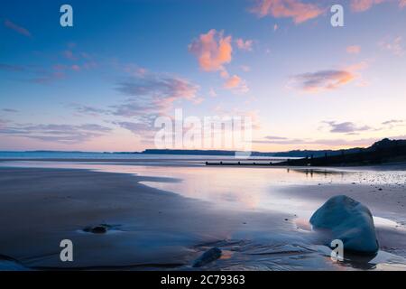 Spiaggia Amroth nr Saundersfoot Pembrokeshire Wales Foto Stock