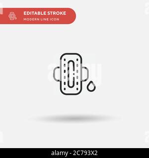Icona semplice vettore di tampon. Modello di disegno simbolo illustrazione per elemento UI mobile Web. Pittogramma moderno a colori perfetto su tratto modificabile. ic tampone Illustrazione Vettoriale