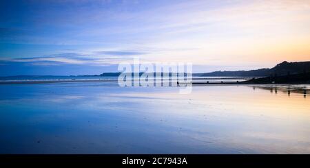 Spiaggia Amroth nr Saundersfoot Pembrokeshire Wales Foto Stock