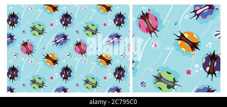 Un'illustrazione vettoriale di un cane carino dachshund wiener in una piscina. Un anello di gomma su una spiaggia Illustrazione Vettoriale