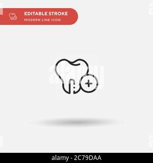 Icona Aggiungi vettore semplice. Modello di disegno simbolo illustrazione per elemento UI mobile Web. Pittogramma moderno a colori perfetto su tratto modificabile. Aggiungere icone per Illustrazione Vettoriale