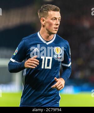 Glasgow, Scozia, Regno Unito – 6 settembre 2019. Il centrocampista della nazionale scozzese Callum McGregor durante la qualificazione UEFA Euro 2020 Foto Stock