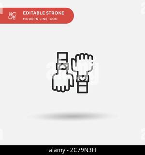 Miglior amico semplice vettore icona. Modello di disegno simbolo illustrazione per elemento UI mobile Web. Pittogramma moderno a colori perfetto su tratto modificabile. BES Illustrazione Vettoriale
