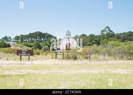 Madonna dei trentatré Cappella Cattolica, sulla Via Interbalnearia, a Maldonado, Uruguay Foto Stock