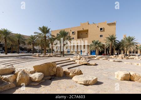 Riad, Arabia Saudita, Febbraio 15 2020: Storica Piazza Dira nel centro di Riyadh, Regno dell'Arabia Saudita Foto Stock