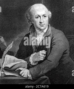 DAVID GARRICK (1717-1779) attore e direttore di teatro inglese Foto Stock
