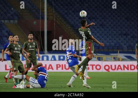 Genova, Italia. 15 luglio 2020. Genova, 15 lug 2020, Andrea Carboni (Cagliari) durante Sampdoria vs Cagliari - serie italiana A soccer match - Credit: LM/Danilo Vigo Credit: Danilo Vigo/LPS/ZUMA Wire/Alamy Live News Foto Stock