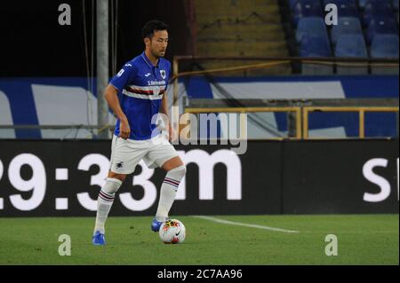 Genova, Italia. 15 luglio 2020. Genova, Italia, 15 lug 2020, Maya Yoshida (Sampdoria) durante Sampdoria vs Cagliari - serie italiana UNA partita di calcio - Credit: LM/Danilo Vigo Credit: Danilo Vigo/LPS/ZUMA Wire/Alamy Live News Foto Stock