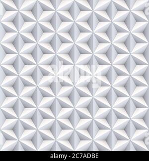 Sei 6 punto stella perla gondola bianco senza cuciture motivo sfondo Illustrazione Vettoriale