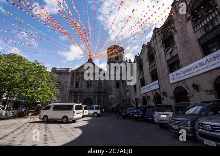 Manila, Filippine - 11 gennaio 2017: Esterno della Chiesa di San Agustin Foto Stock